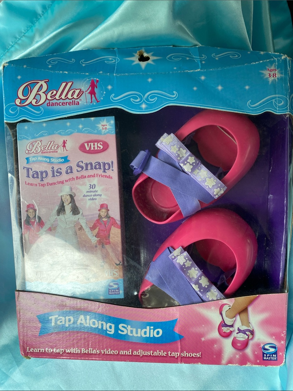 Bella Dancerella Pink & Purple Tap Along Studio Shoes